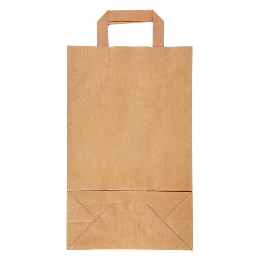 Paper carrier bags brown — Colour variant view for different brand looks