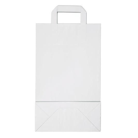 Paper carrier bags white — Colour variant view for different brand looks