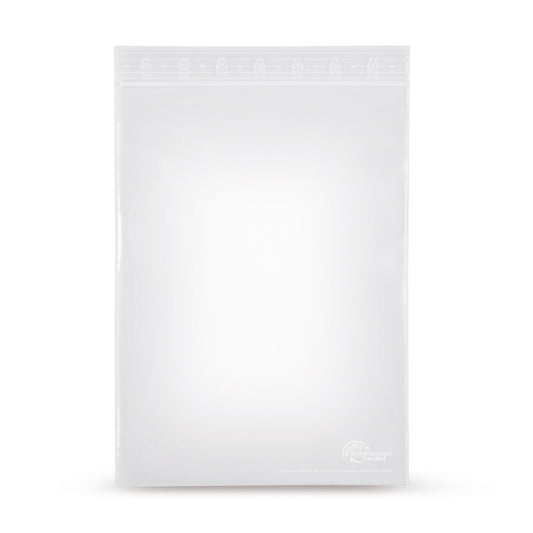 rLDPE vrečke z zadrgo z vsebnostjo reciklata brez označevalnih trakov 90 mµ