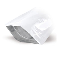 Stand-up pouch white with aroma protection valve — Product detail view (image 4) focusing on material and finishing