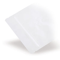 Stand-up pouch white with aroma protection valve — Product detail view (image 5) focusing on material and finishing