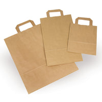 Paper carrier bags brown — Colour variant view for different brand looks