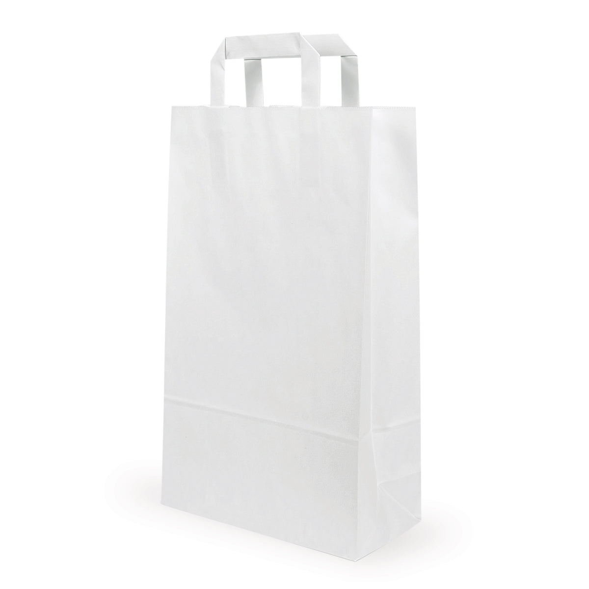Paper carrier bags white — Main view direct from manufacturer Elke Plastic