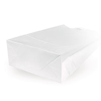 Paper carrier bags white — Colour variant view for different brand looks