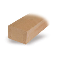 Block bottom bags natural kraft — Detail view in a typical packaging application with content example
