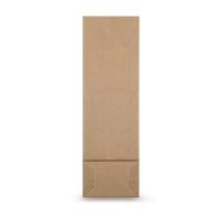 Block bottom bags natural kraft with window — Close-up of the material and window in profile section
