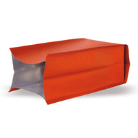 Coffee bags red — Application view of the bag in a packaging scenario