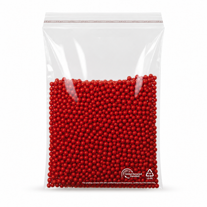 rLDPE adhesion seal bags with recyclate content slanted flap without air hole 40 microns