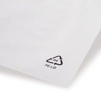 Adhesive-closure bags with bevelled flap without air hole — Application view of the bag in the packaging situation