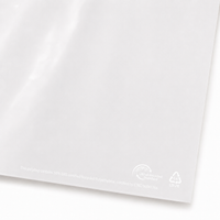 rLDPE adhesion seal bags with recyclate content slanted flap without air hole 40 microns