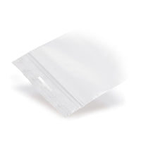 LDPE ziplock bags with Euro hole punching 90 microns — Detail view in a typical packaging application with content example