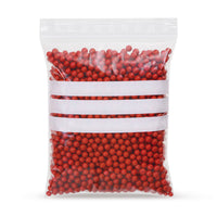 LDPE ziplock bags with three white labeling strips 90 microns — Close-up of the material and labeling strips in profile section