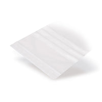 LDPE ziplock bags with three white labeling strips 90 microns — Detail view in a typical packaging application with content example
