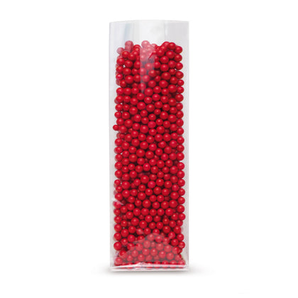 Block bottom bags with sealed seam 40 microns — Close-up of the material and finishing quality