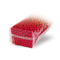 OPP-CPP cross-bottom bags with sealed seam — Detail view in a typical packaging application with sample contents