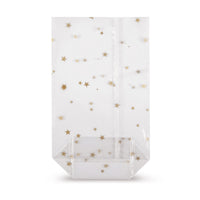 Cross bottom bags with sealed seam and double-sided Christmas star print 30 microns — Main view direct from manufacturer Elke Plastic