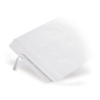 PP adhesion seal bags with bevelled flap and air hole 50 microns — Detail view in a typical packaging application with content example