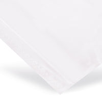 rLDPE ziplock bags with recycled content without labeling strips 50 microns — Close-up of the material and recycled content in profile section