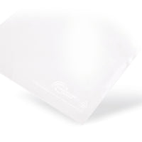 rLDPE flat bags with recycled content 50 microns — Close-up of the material and recycled content in profile section