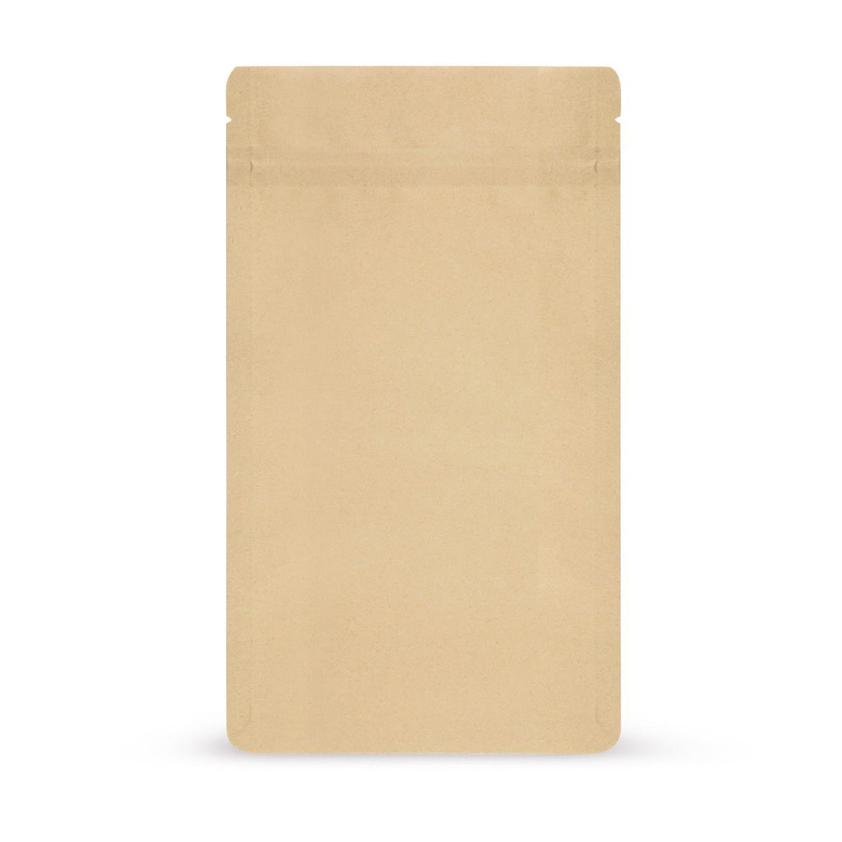 Stand-up pouches kraft paper made from biodegradable materials — Main view of the bag with kraft paper look from El...