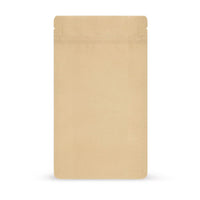 Stand-up pouches kraft paper made from biodegradable materials — Main view of the bag with kraft paper look from El...