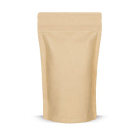Stand-up pouches kraft paper made from biodegradable materials — Material close-up focusing on film thickness and finishi...