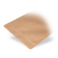 Stand-up pouches kraft paper aluminium-free — Detail view in a typical packaging application with content example