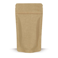 Stand-up pouches kraft paper — Material close-up focusing on film thickness and finishing quality