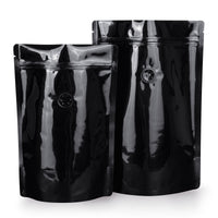 Stand-up pouch black with aroma protection valve — Variant overview with different material and colour options