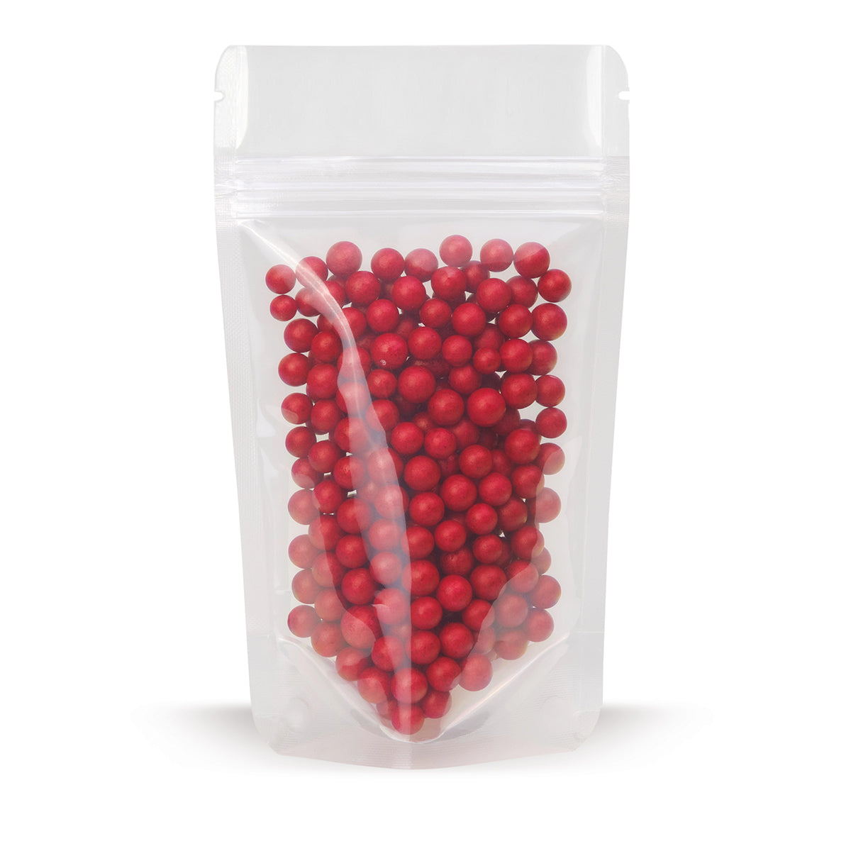 Stand-up pouch transparent — Close-up of the material and finishing quality