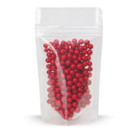 Stand-up pouch transparent — Close-up of the material and finishing quality