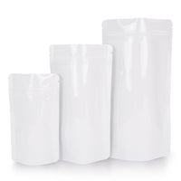 Stand-up pouch white — Variant overview with different material and colour options