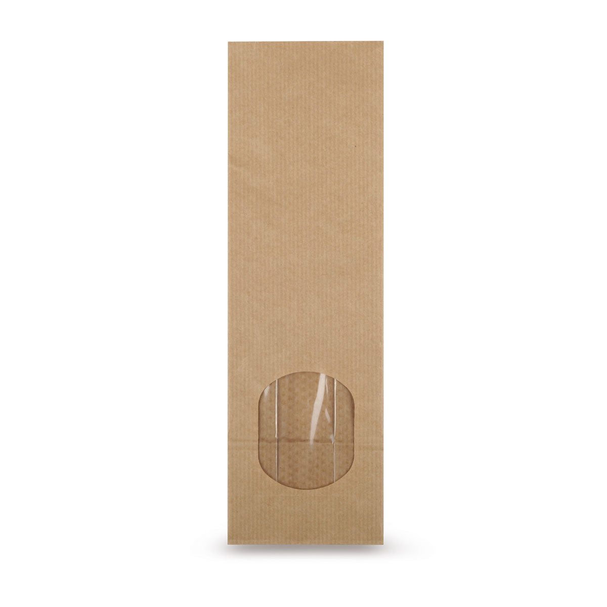 Natural soda block bottom bag with viewing window