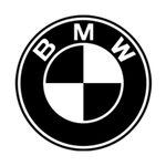 Black logo of the BMW company.
