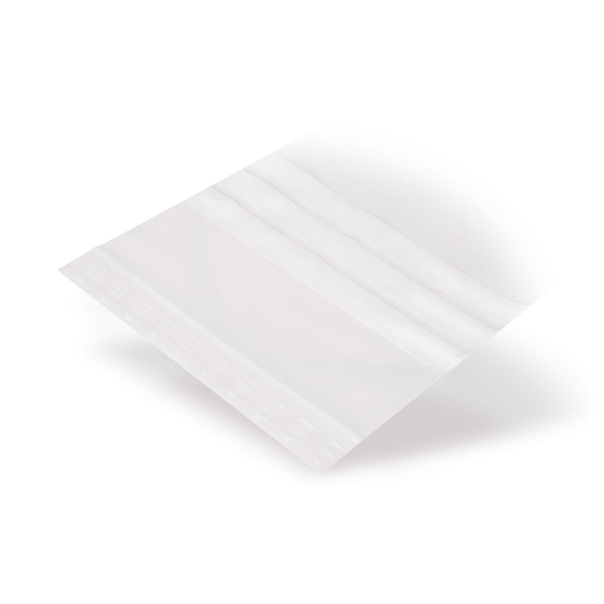 LDPE pressure seal bags with three white labeling strips 90 mµ