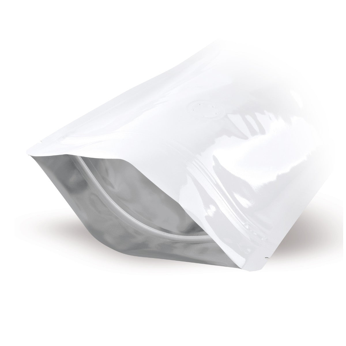 Bolsa de pie blanca con válvula de protección de aroma