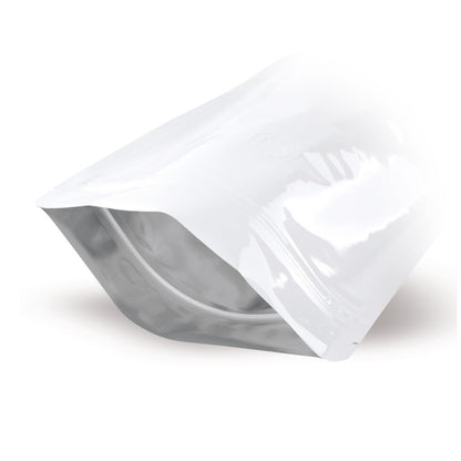 Bolsa de pie blanca con válvula de protección de aroma