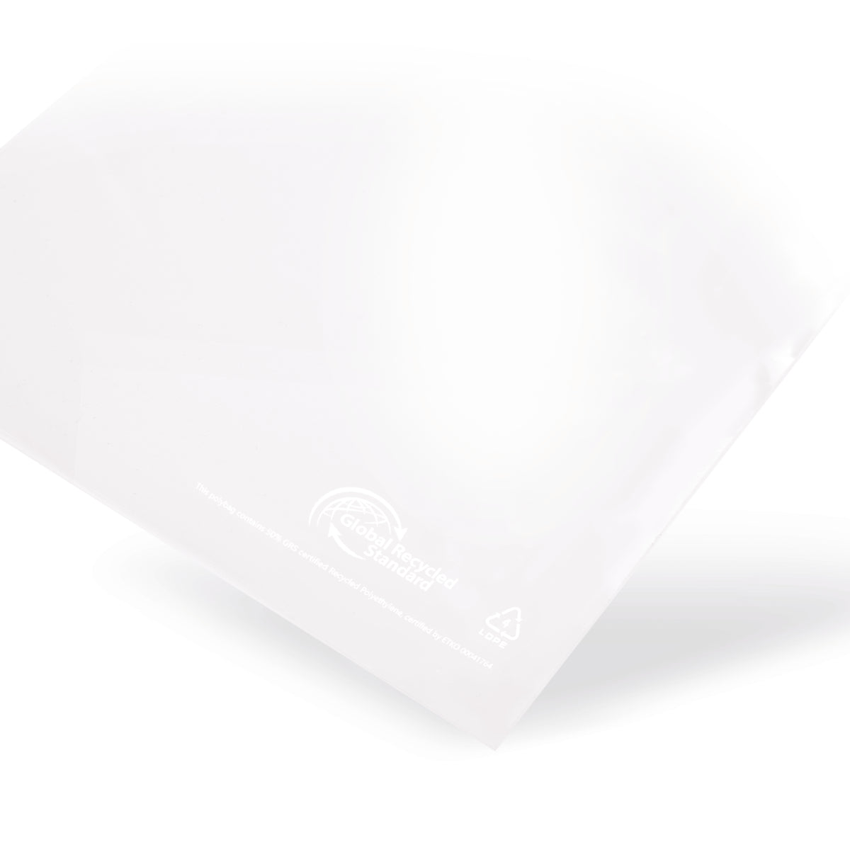 Bolsas planas de rLDPE con contenido reciclado 50 mµ