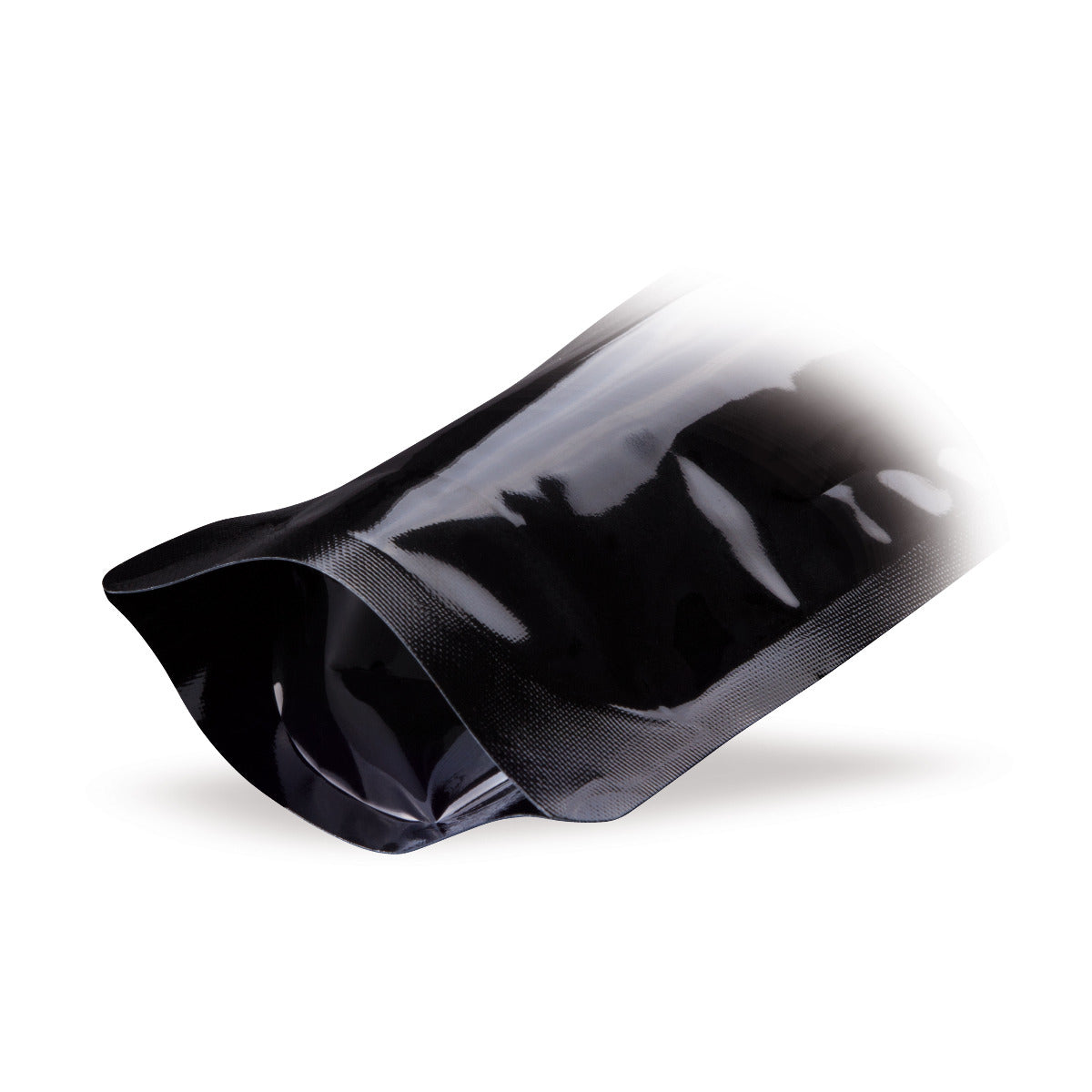 Bolsa de pie negra con válvula de protección de aroma