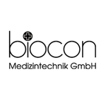 Juodas „Biocon“ įmonės logotipas.