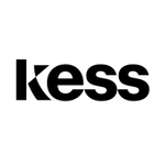Juodas „Kess“ įmonės logotipas.