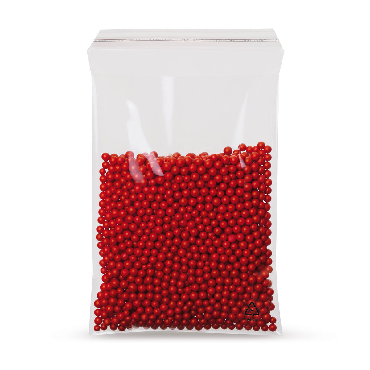 LDPE zelfklevende sealbags met afgeschuinde flap zonder luchtgat 50 - 70 mµ