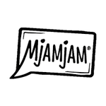 Czarne logo firmy Mjamjam.