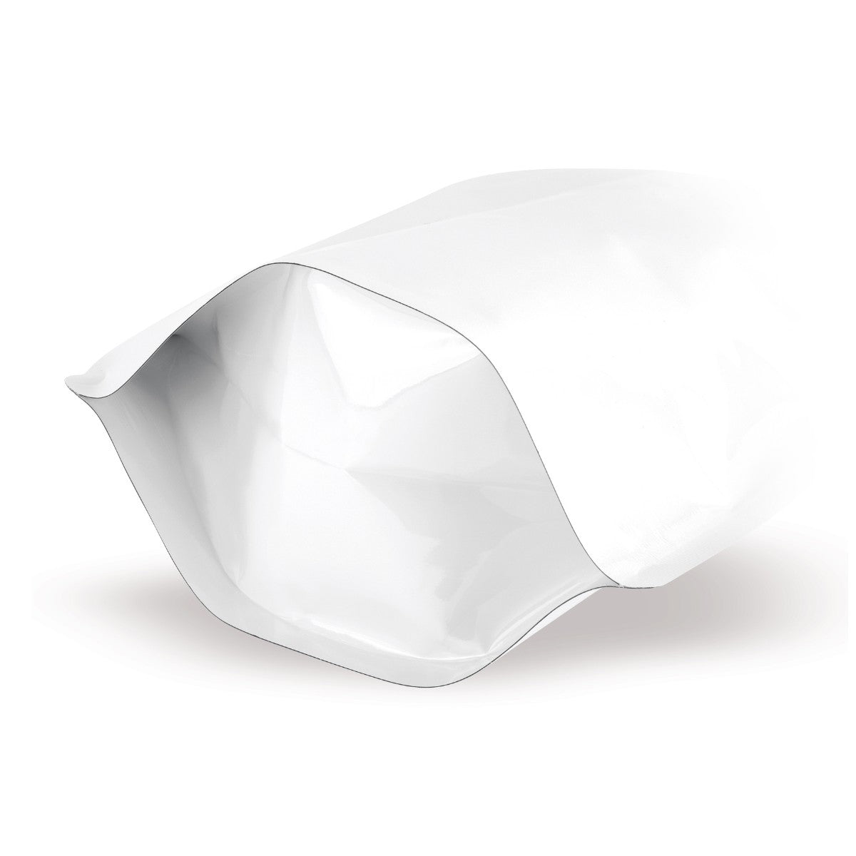 Bolsa vertical branca com válvula de proteção de aroma