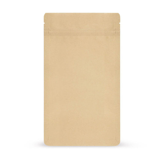 Bolsa vertical em papel kraft fabricada com materiais biodegradáveis