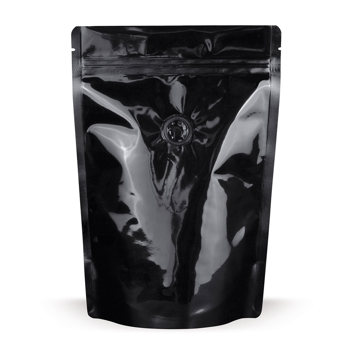 Bolsa vertical preta com válvula de proteção do aroma