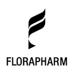 Črni logotip podjetja Florapharm.