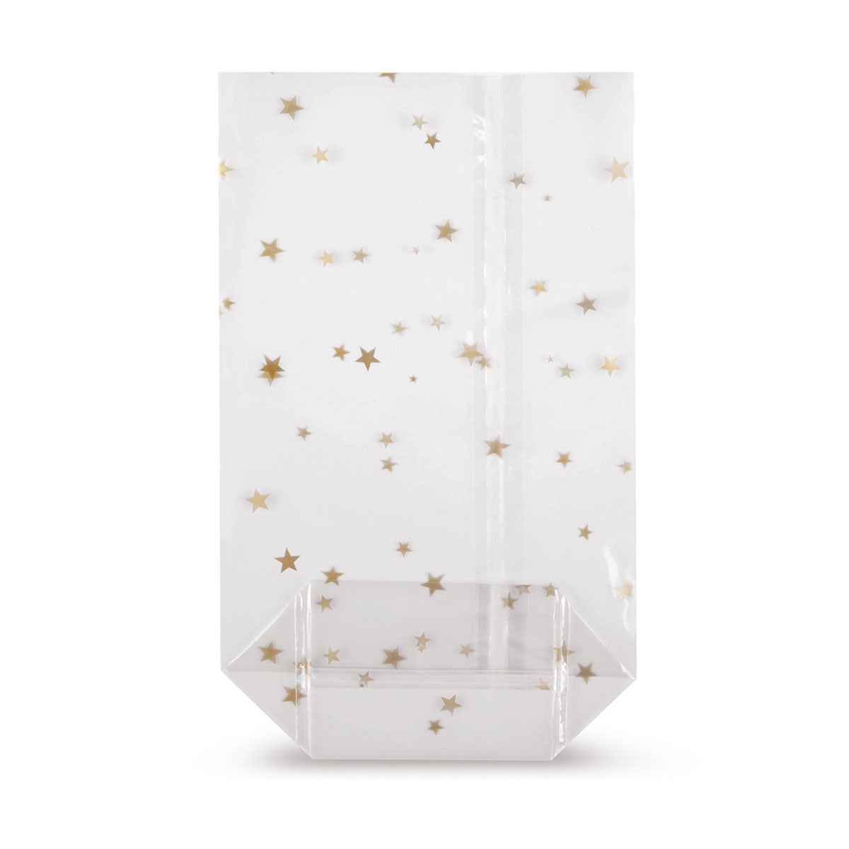 Korsbottenpåse med förseglad söm och julstjärnemönster på båda sidor 30 mµ