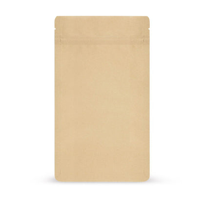 Stående påse av kraftpapper tillverkad av biologiskt nedbrytbara material