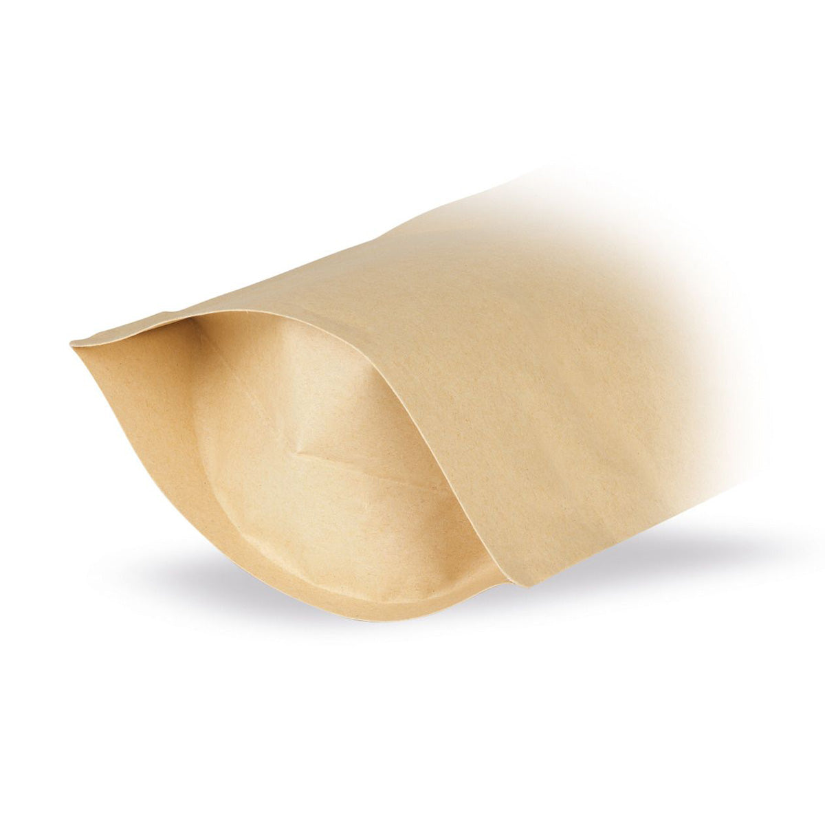 Stående påse av kraftpapper tillverkad av biologiskt nedbrytbara material